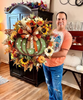 All-Season Artificial Wreath Decoration, Front Door Porch Wall Indoor Outdoor Home Decor Wreath