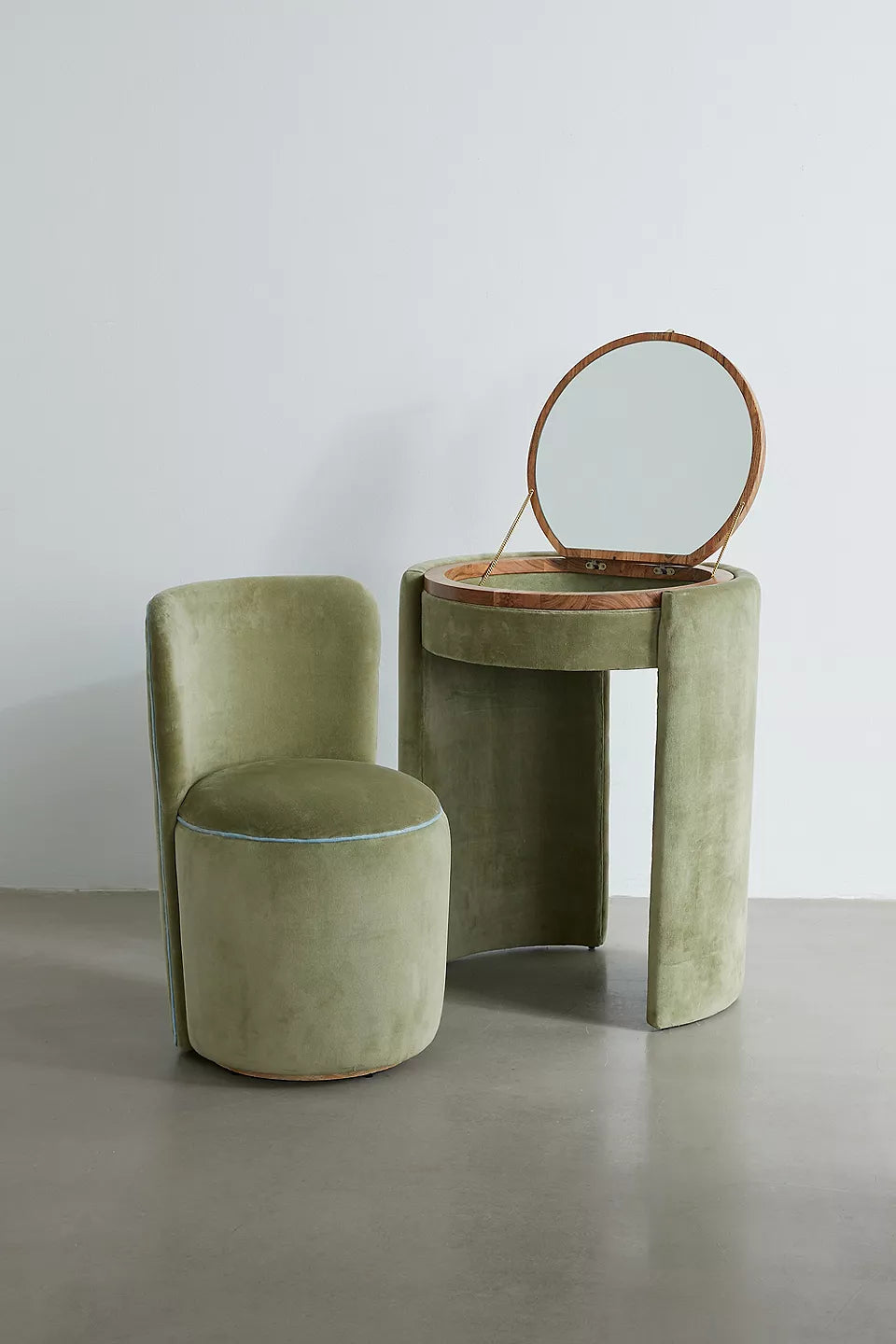 Jane Upholstered Vanity & Stool Set