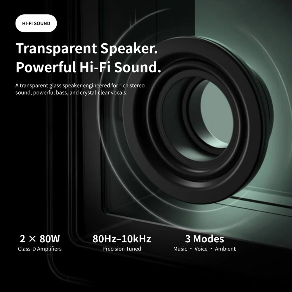 Transparent Lyric Speaker | Floating Lyrics · Hi-Fi Sound