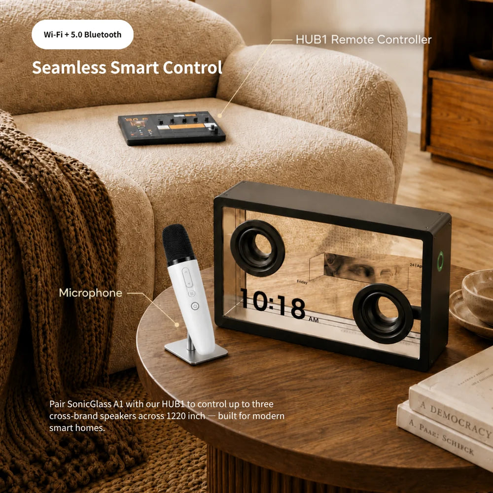 Transparent Lyric Speaker | Floating Lyrics · Hi-Fi Sound