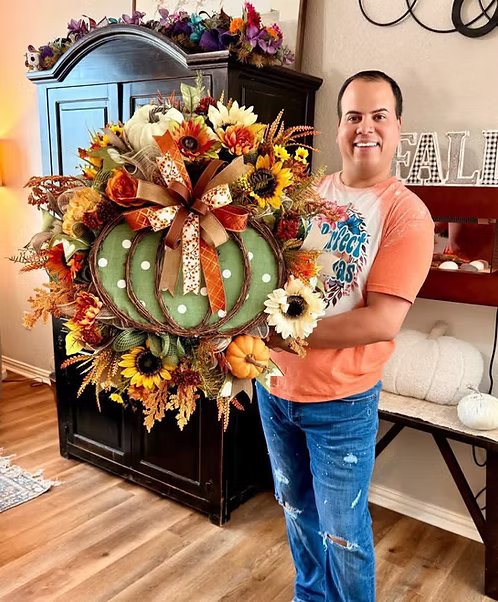 All-Season Artificial Wreath Decoration, Front Door Porch Wall Indoor Outdoor Home Decor Wreath
