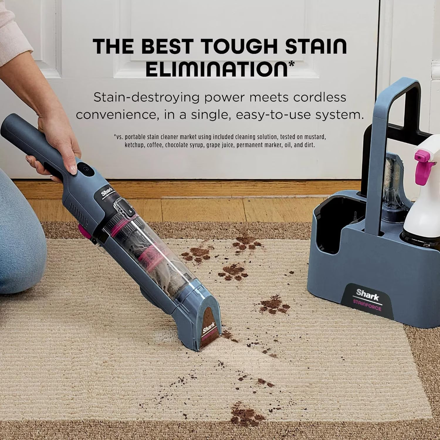 Cordless Handheld Stain Shampooer | Self-Cleaning | Pet & Family Home Essential
