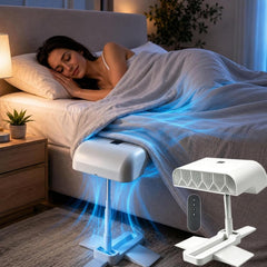 Under Blanket Air Circulation Fan With Remote Control 5 Adjustable Wind Speeds Quiet Bed Cooling Fan