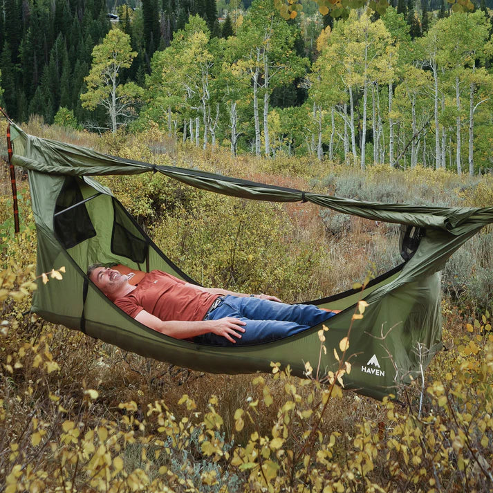 🌲The most comfortable way to sleep outside 😴Outdoor hammock tent ⛺️