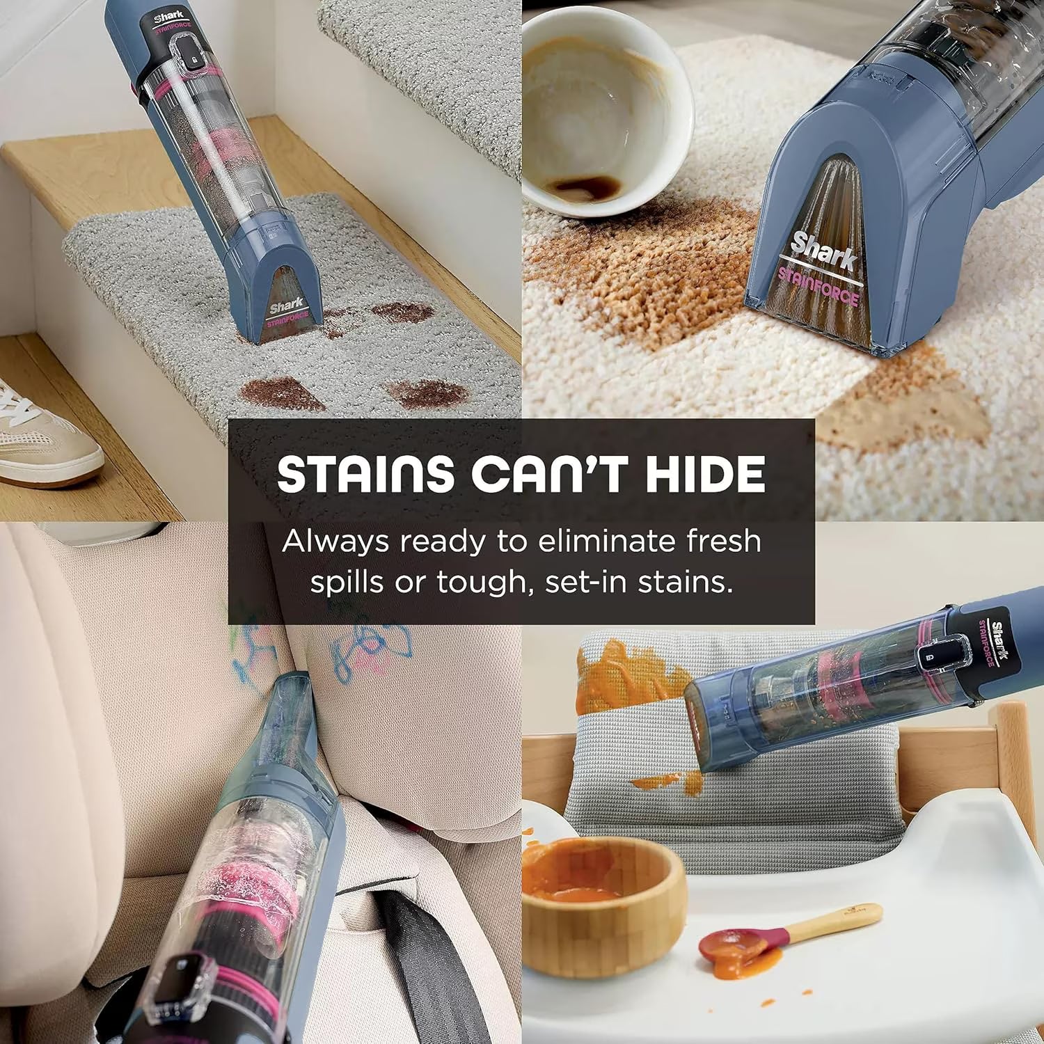 Cordless Handheld Stain Shampooer | Self-Cleaning | Pet & Family Home Essential