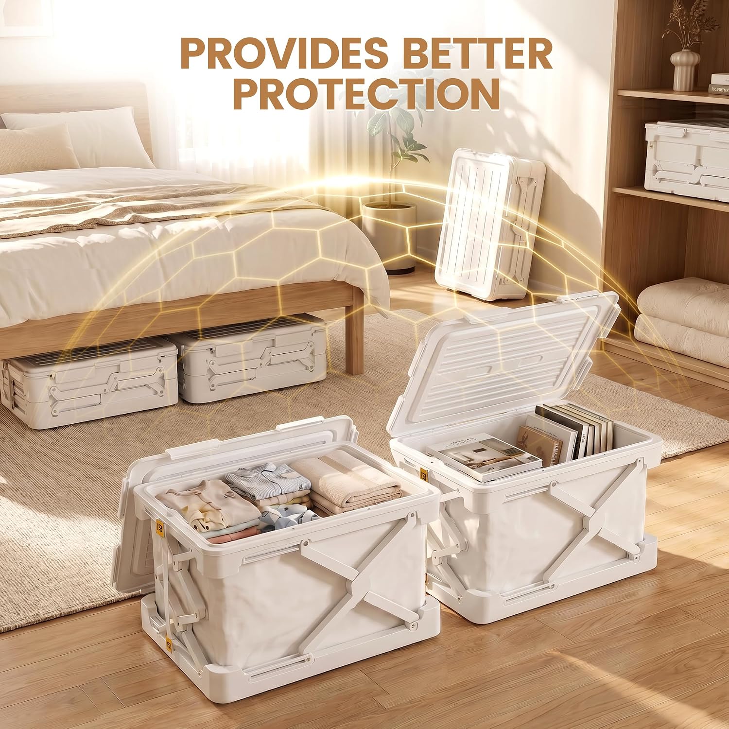 Foldable Vacuum Compression Storage Box, 2Pack