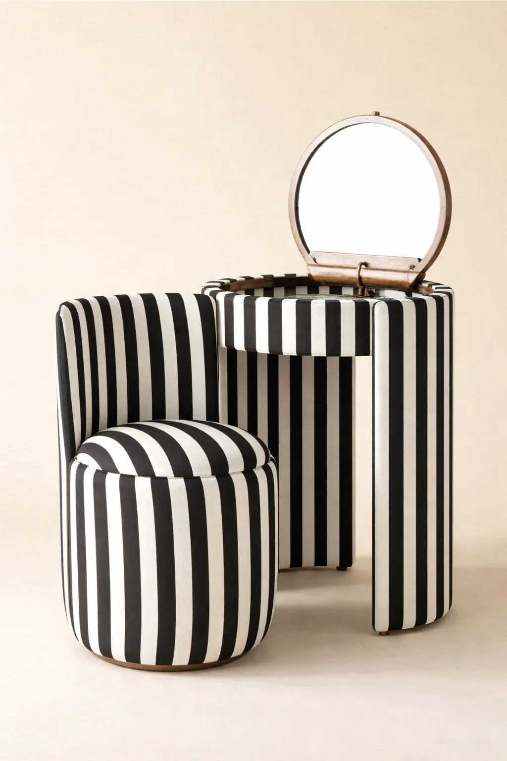 Jane Upholstered Vanity & Stool Set