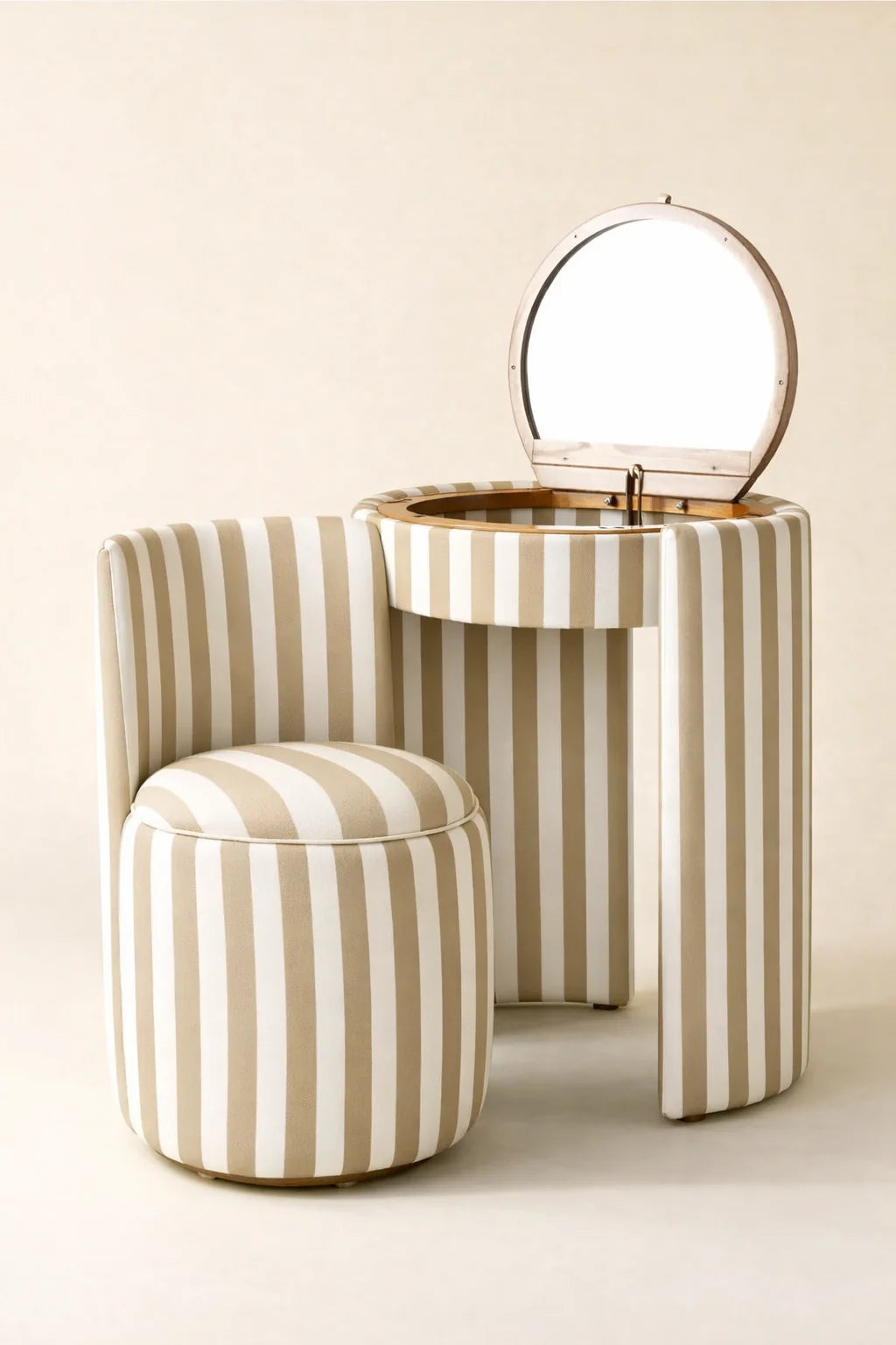 Jane Upholstered Vanity & Stool Set