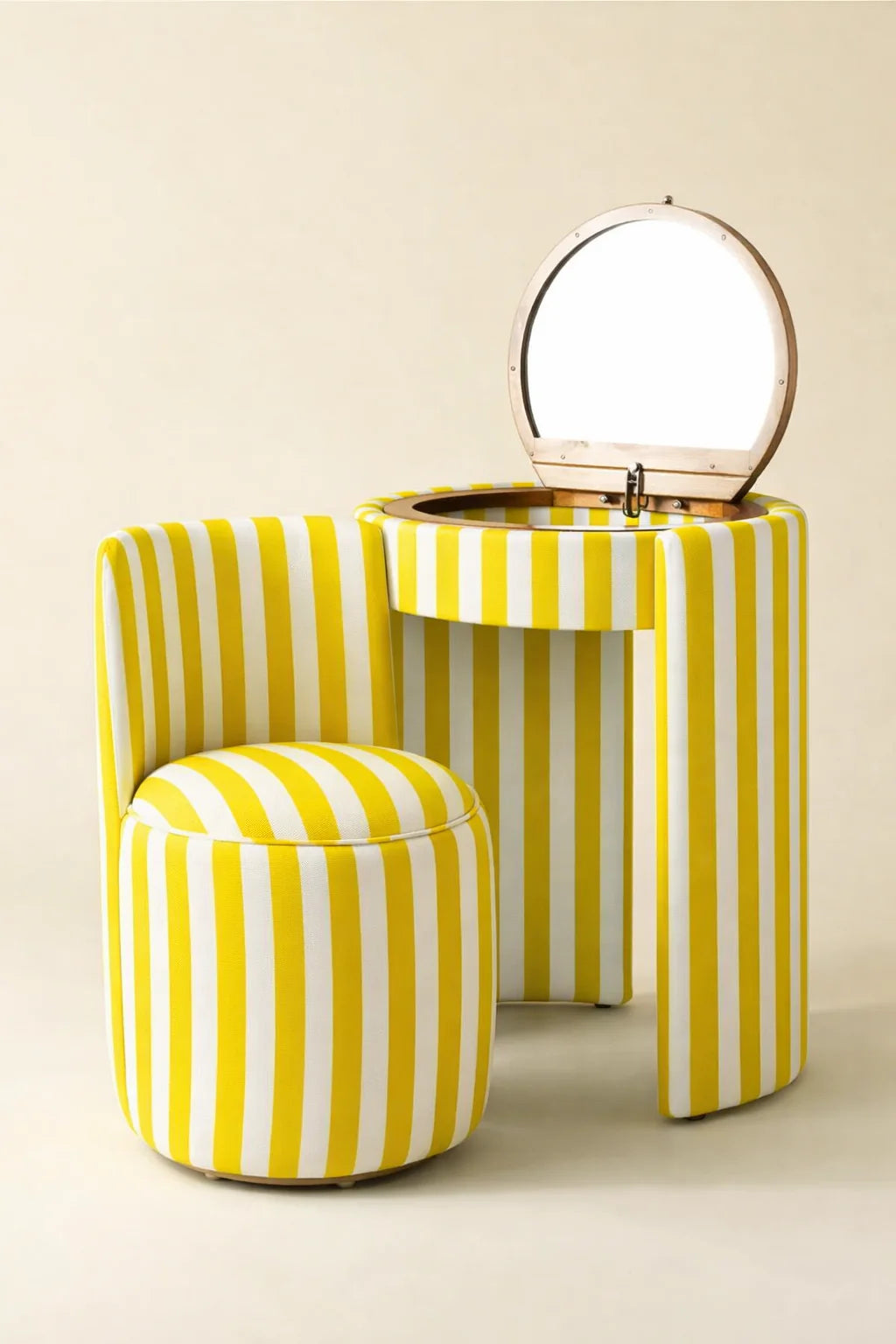 Jane Upholstered Vanity & Stool Set