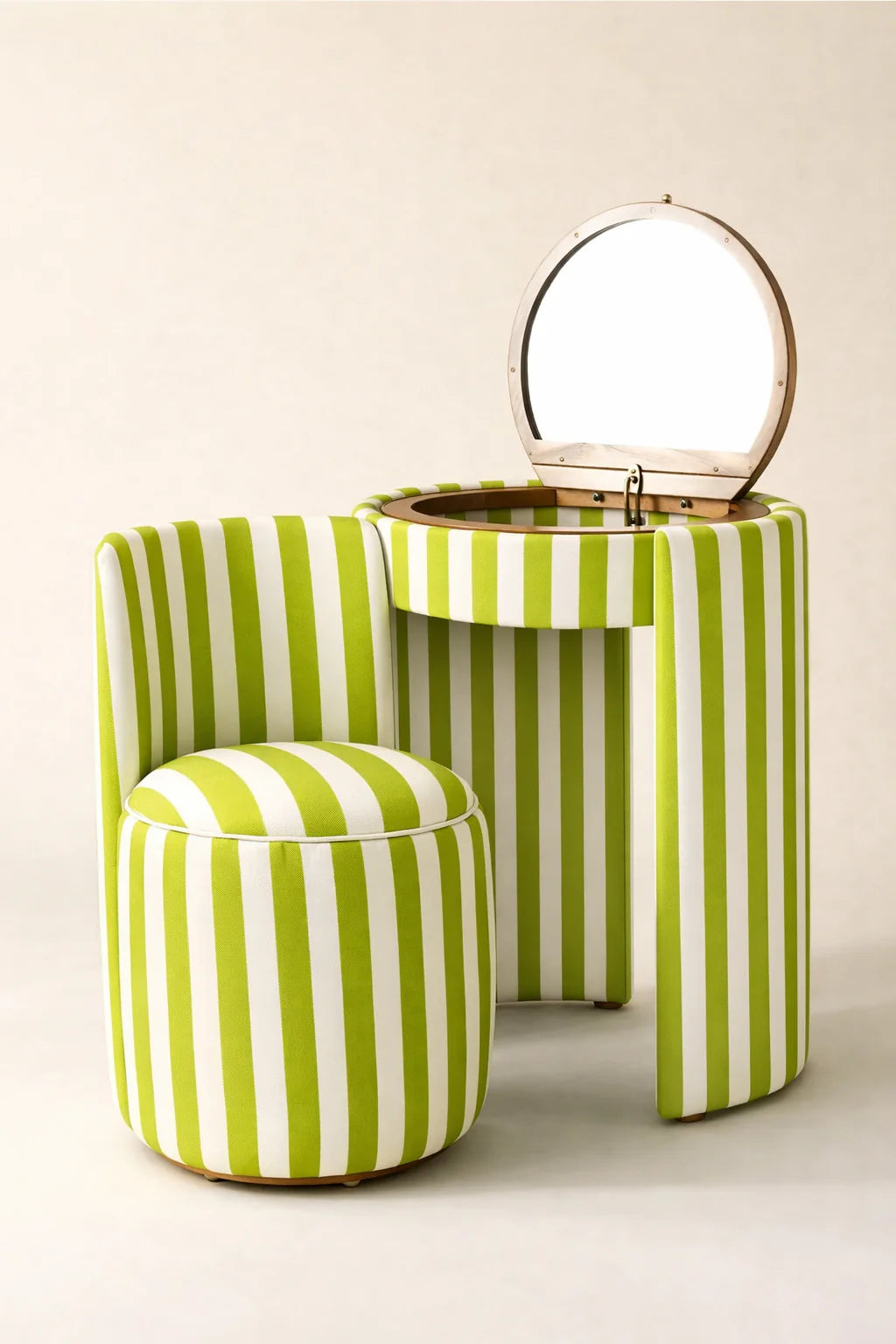 Jane Upholstered Vanity & Stool Set