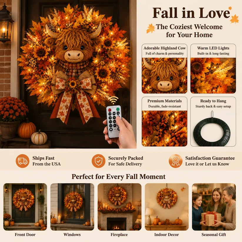 All-Season Artificial Wreath Decoration, Front Door Porch Wall Indoor Outdoor Home Decor Wreath