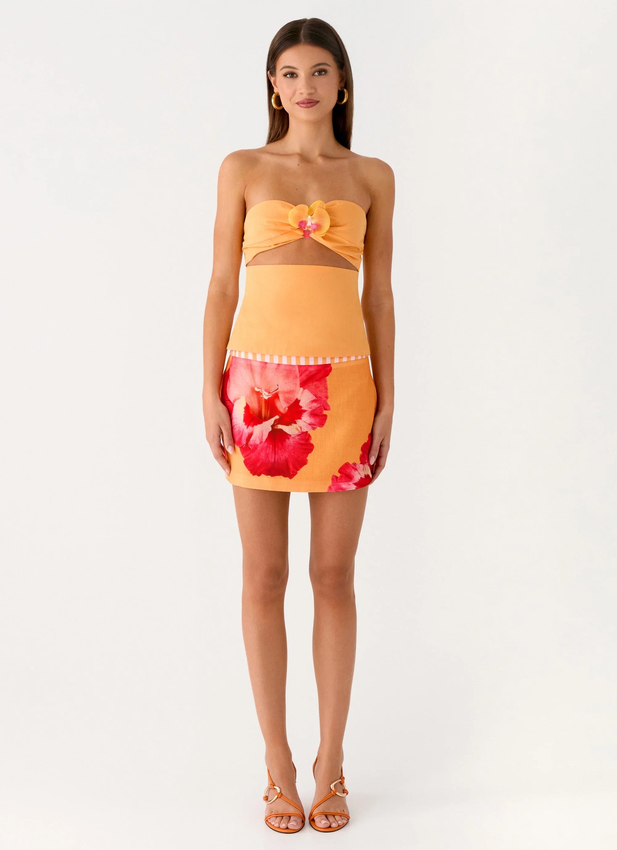 Saya Tie Top - Orange