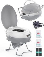 Portable Electric Dry Flush Toilet | Waterless & Rechargeable for Camping, RV & Road Trips