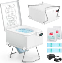 Portable Electric Dry Flush Toilet | Waterless & Rechargeable for Camping, RV & Road Trips